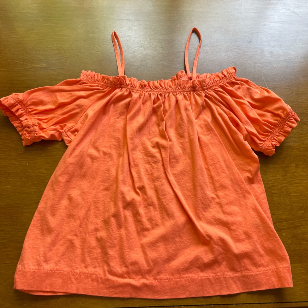 Orange Off Shoulder Top
